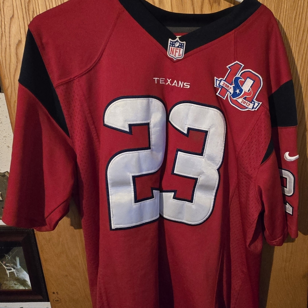 Nike Mens Red and Black Texans Jersey